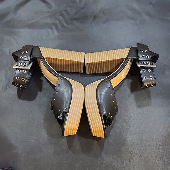 BRAND NEW REPORT PETUNIA  BLOCK-HEEL OPEN  SQUARE TOE STUDDED SANDAL - Picture 9 of 14